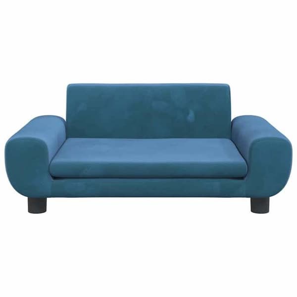 vidaXL Barnsoffa Blå 70x45x33 cm Sammet 3196386