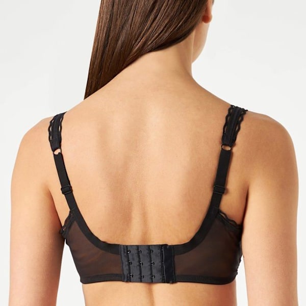 Playtex BH - 0BVT - Bygelbh för kvinnor Feminin Cross Heart x1 Svart 95F
