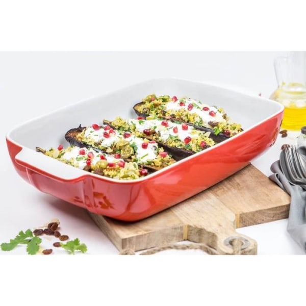 PYREX Rektangulär ugnsform 25x19 cm signaturröd