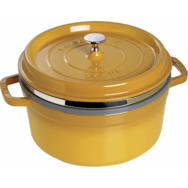 STAUB 405106050 - Rund cocotte med ångkorg - Ø 26 cm - Grafitgrå Grafitgrå