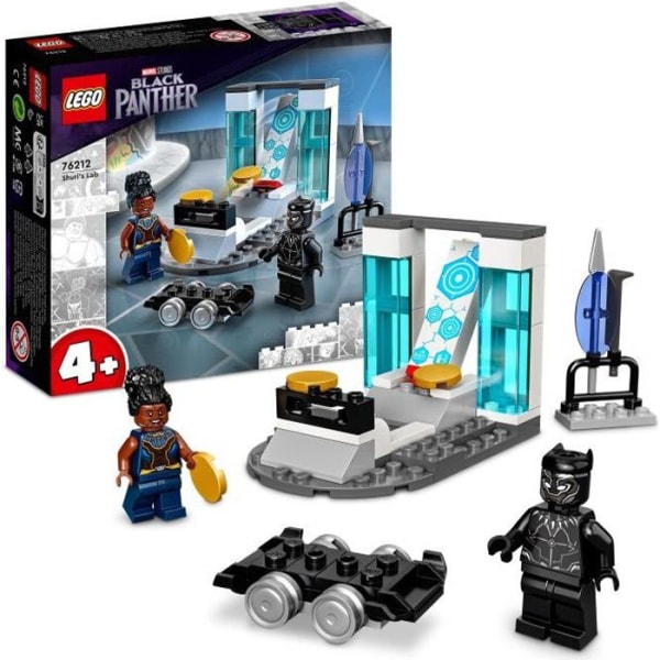 LEGO Marvel 76212 Shuri's Lab, Superhjälteleksak, Black Panther-minifigurer, Present