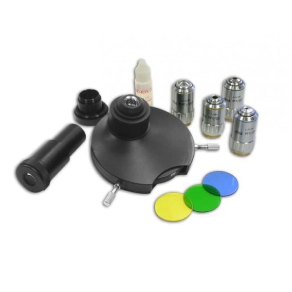 Set för fascontrast - BRESSER - Forskare - 4 iris - 4 objektiv - 3 färgfilter