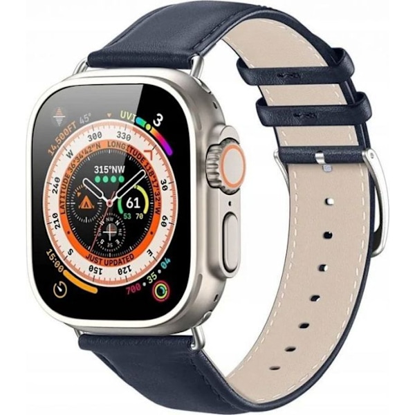 Armbands för smartklocka - Dux Ducis YS armband i läder för Apple Watch 38 / 40 / 41 mm blå