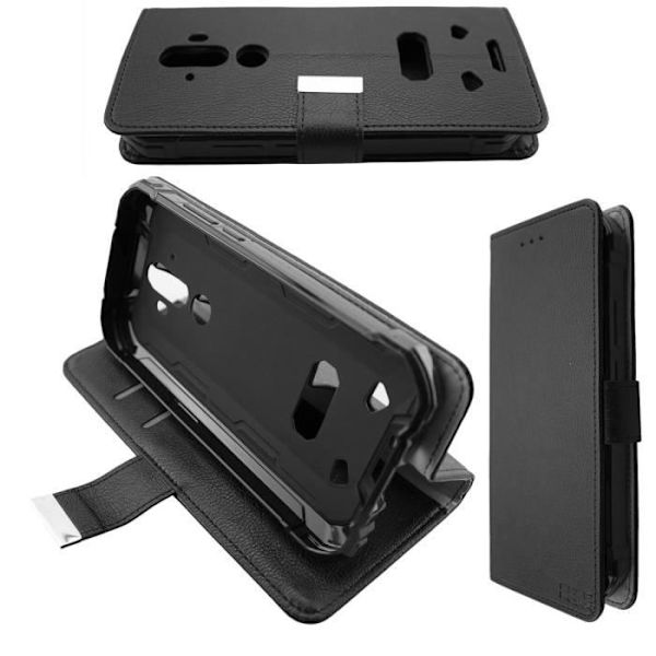 Étui portfölj caseroxx för Doogee S58 Pro i konstläder med kortfack – svart Svart