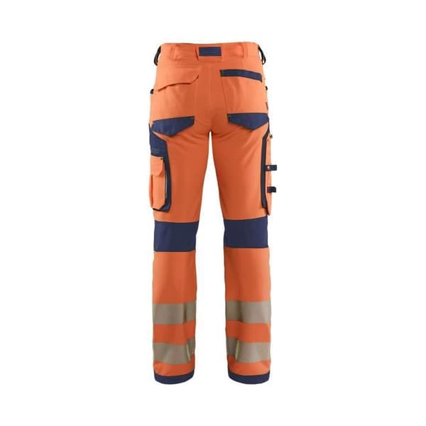 Blaklader Hivis Stretch Arbetsbyxor Orange/marinblå 52
