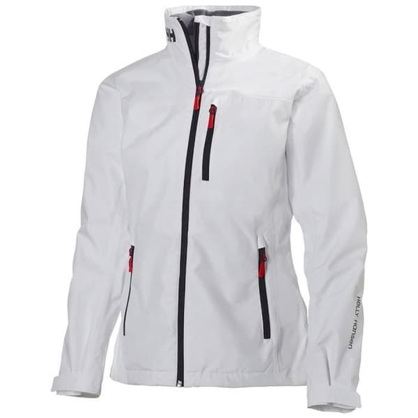 Helly Hansen Crew Midlayer — Vattentät vit damjacka, fleecefoder Vit jag