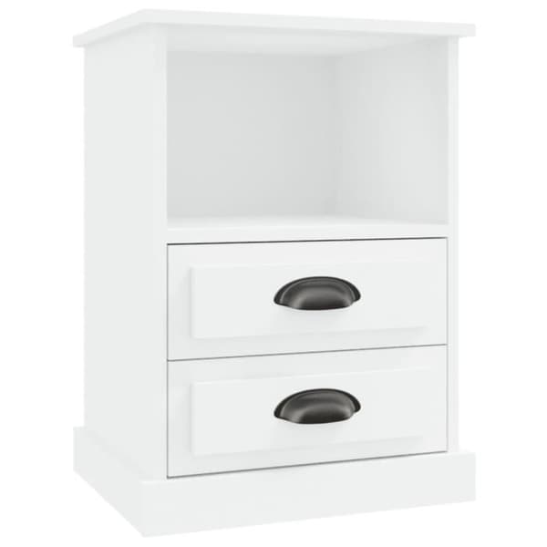 vidaXL Sängbord Vit 43x36x60 cm 816328