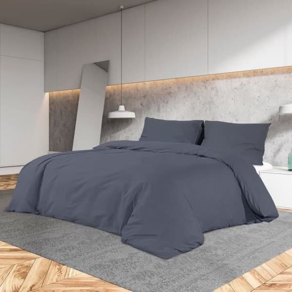vidaXL Påslakanset Antracit 200x200 cm Microfiber135944 antracit