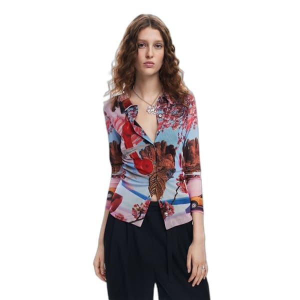 T-shirt dam Desigual Lacroix Röd M