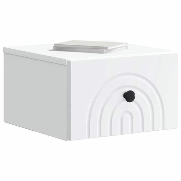 vidaXL Väggmonterad sängbord 2 st Vit 33 x 34,5 x 20 cm 898086