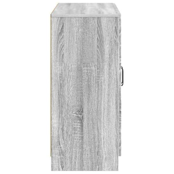 vidaXL Buffé Sonoma grå 89 x 34,5 x 77 cm Ingenjörsträ 895801