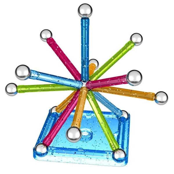 Byggset - GEOMAG - Glitter - 30 bitar - Flerfärgad - Från 3 år Flerfärgad