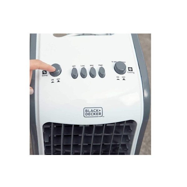 Luftkylare - Black Et Decker BXAC50E - Vit - 75W - 61dB - 5.0L - 400m³/h - 3 hastigheter Vit