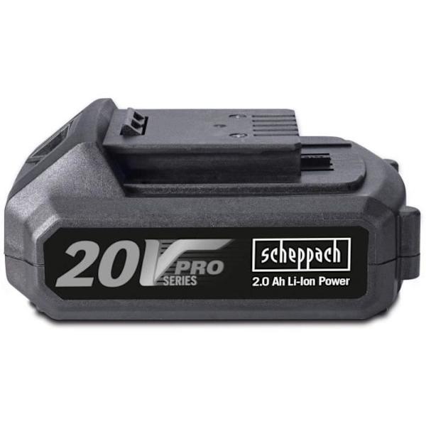 SCHEPPACH Li-ion batteri - 20V - 2,0Ah - BA2.0-20ProS Svart