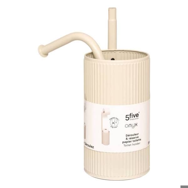 Toalettpapperhållare "Onyx" med linnepapperreserv - 5five beige