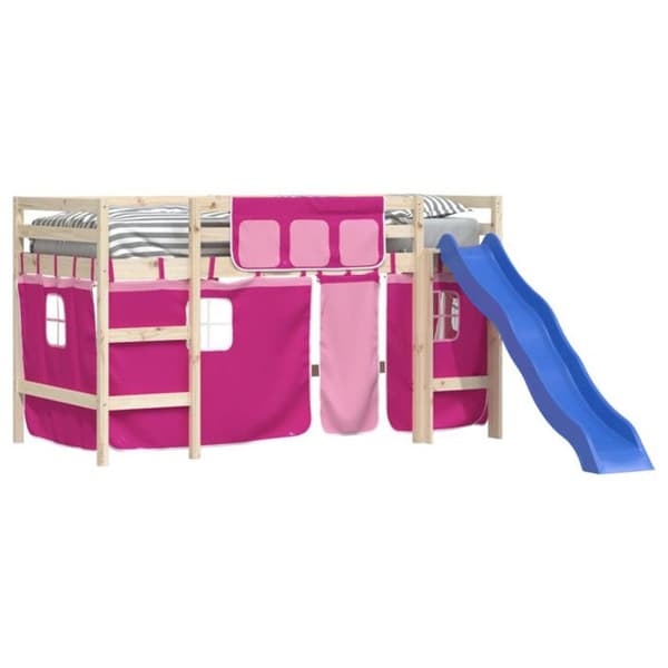 Rullgardiner för loftsäng rosa polyester Ros