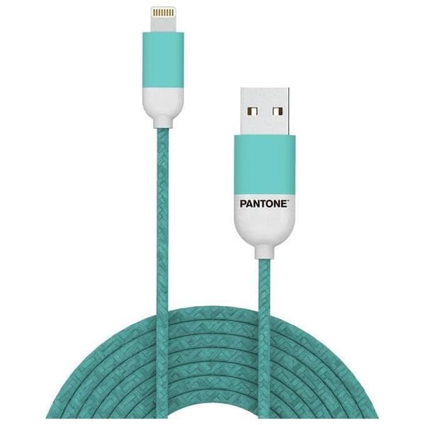 USB Lightning-kabel - PANTONE - PTLCS0015L - 1 m - 2,4 A - Cyan Cyan