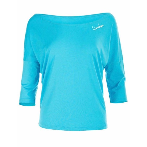 Winshape T-shirt - MCS001-SKY-BLUE-XXL - Mcs001 3/4-ärmad T-shirt för kvinnor Ultralätt 3/4-ärmad T-shirt för kvinnor Himmelsblå XXL