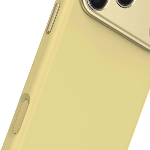 MagSafe-fodral - DEKODERAD - iPhone 17 Pro Max - Antimikrobiell silikon - Gul - Elegant design Gul