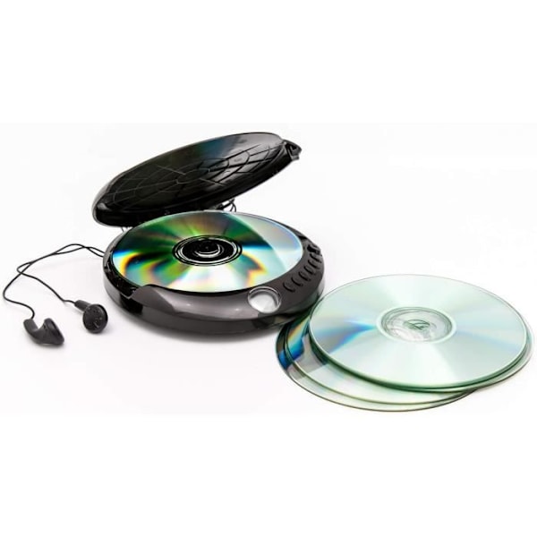 CD-spelare - GPO - CD-spelare - 20 programmerbara spår - Stötsäker - Svart Svart