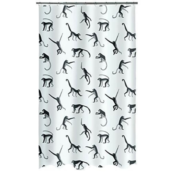 Duschdraperi Spirella PEVA MONKEY 180x200cm Svart Svart