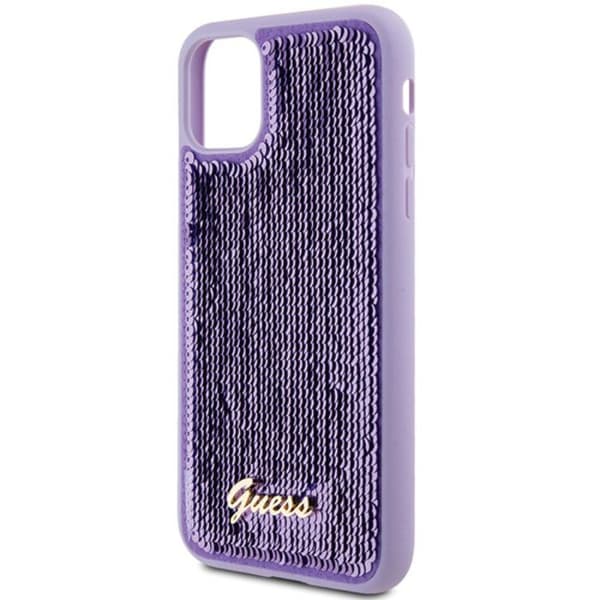 Guess Sequin Script Metal - iPhone 11-fodral (lila)