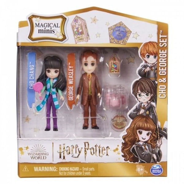 Wizarding World - Set vänskap med karaktärerna George Weasley och Cho Chang - Dockor på 7,5 cm - 2 Tillbehör -