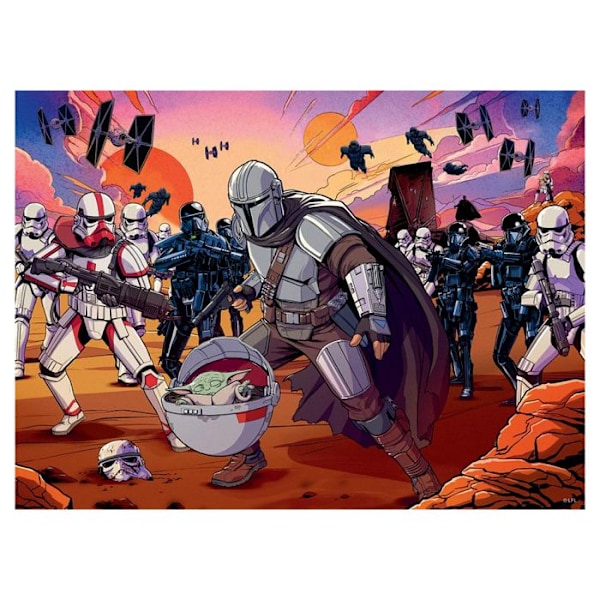 Pussel 200 bitar XXL: Star Wars The Mandalorian: Konfrontationen Gul