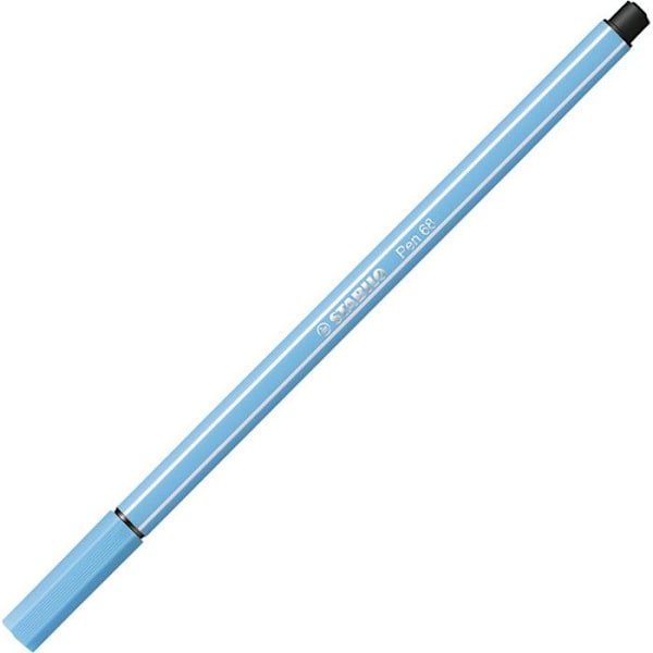 Feutre - STABILO - Pen 68 - Inodor - Blå Azur - Spets 1,0 mm Azurblått