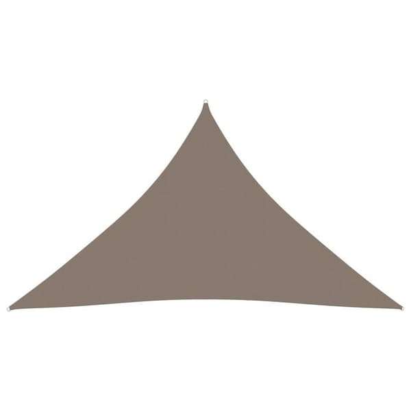 vidaXL Solskyddstyg Oxford triangulär 3x4x4 m Taupe