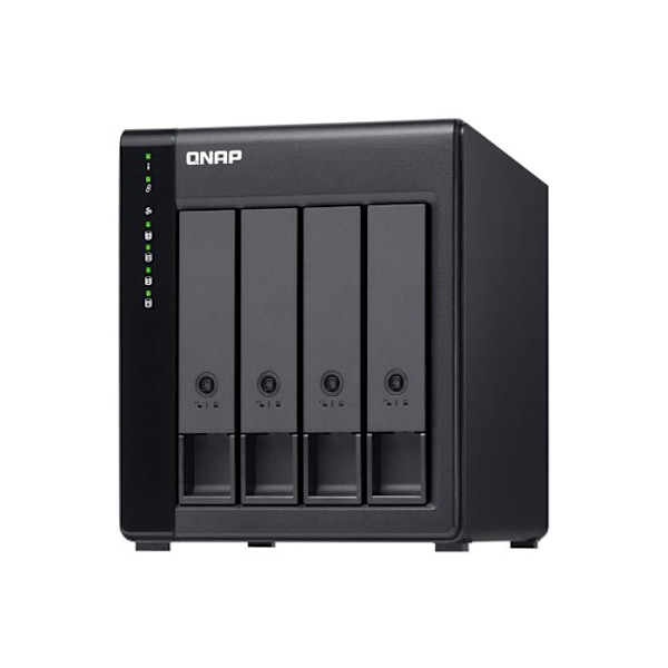 Diskarray - QNAP - TL-D400S - 4 x 3,5 tum - SATA 6 Gbit/s överföring - Konfigurerbar RAID Svart, Grå