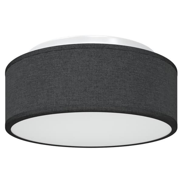 Svart taklampa Ø 30 cm i tyg E27