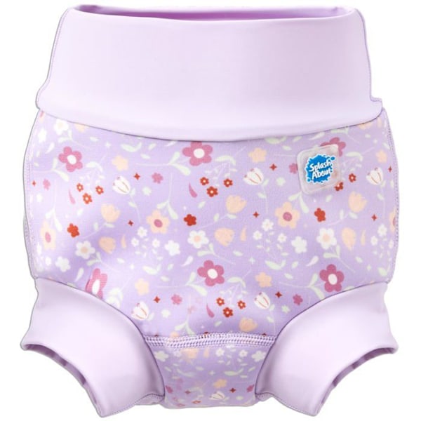 Splash about - HNDLSXL - Happy Nappy Duo Återanvändbar Badbyxa för Småbarn, Lilac Spring, 12-24 Månader Unisex Baby