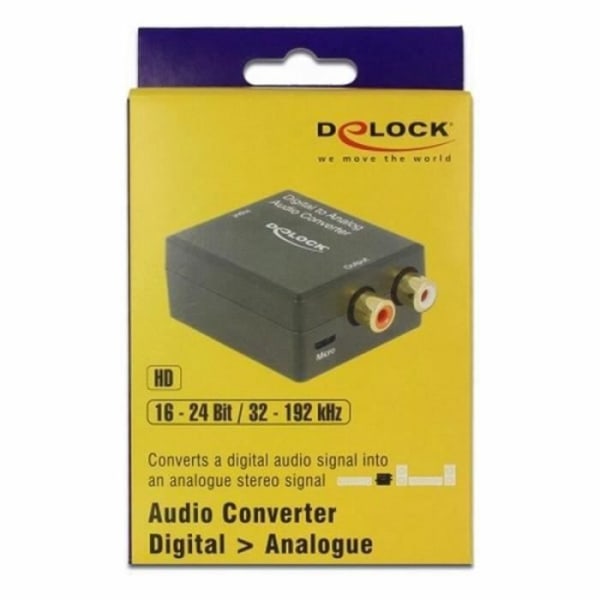 DELOCK Toslink - RCA ljudomvandlare Svart