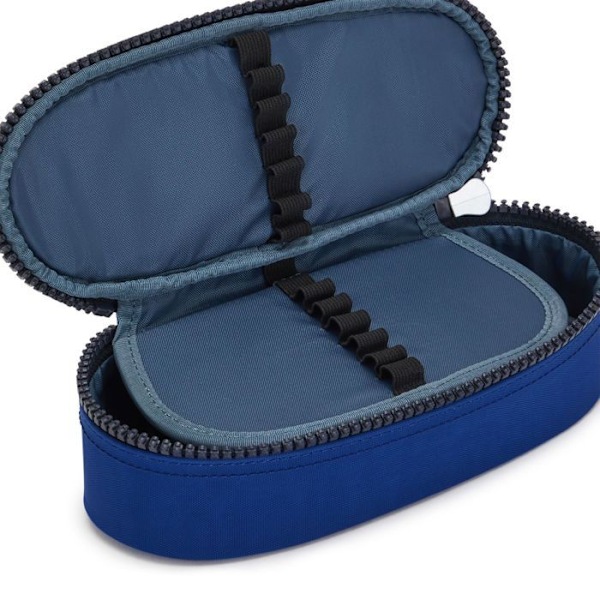 kipling Fluorescerande Blå Gul Pennfodral för flickor och pojkar - Back To School Duobox Pennfodral M Blue Ink C 209883 blå, fluorescerande gul