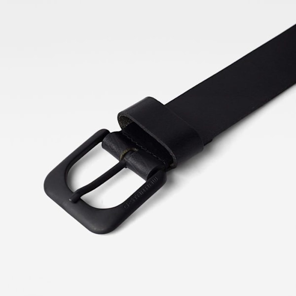 Bälte - G-Star - Zed - Fullkornläder - Stål - Svart svart 75 cm