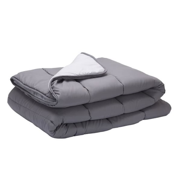 Pikolin Home - Dunt höst/vinter i tvåfärgad fiber, 300 g/m², färg Grå - 240x220cm Grå