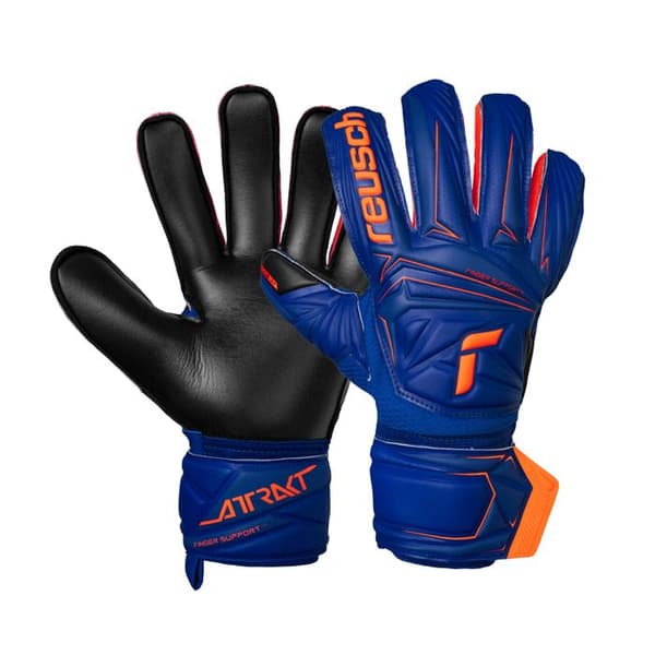 Reusch Attrakt Infinity Finger Support målvaktshandskar - sharp blu/shock orng/blck skarp blå/chock orange/svart 10