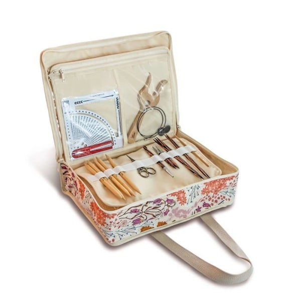 Etui - transportväska - sytrådsfodral Prym - 612068 - Väska, Bomull, Sand, 34 x 26 x 9,5 cm