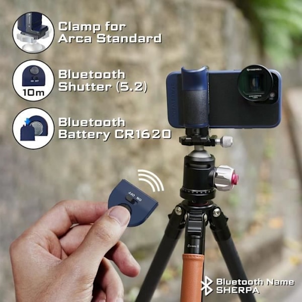 Selfiehandtag - Freewell - Bluetooth Mångsidig - ARCA-standard - Kallt skofäste - 10m räckvidd