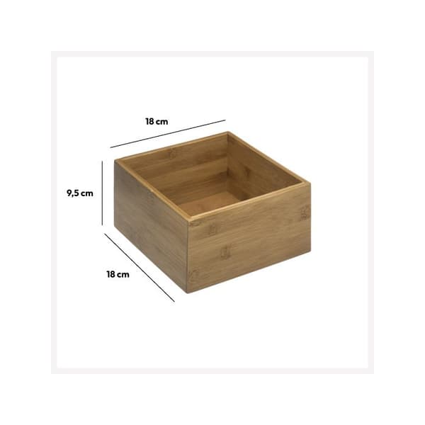 Organisatör 18x18cm bambu - 5 five simply smart brun