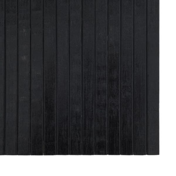 Rektangulär svart matta 100x100 cm bambu