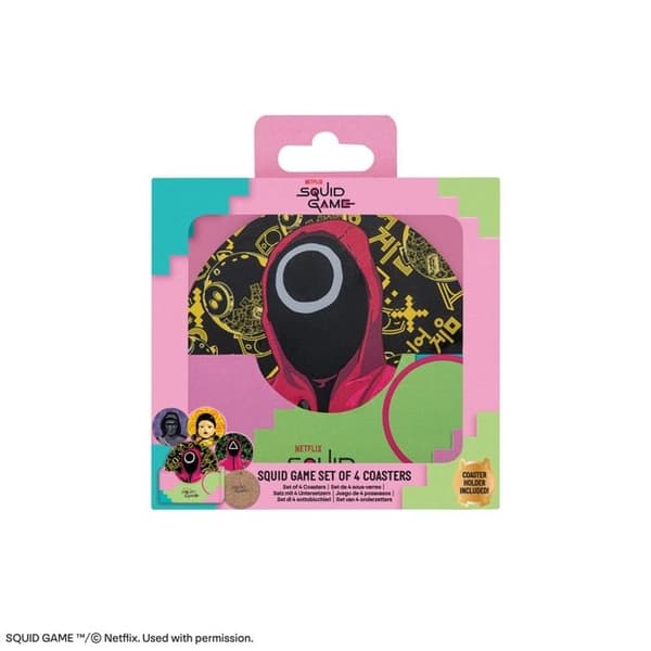 Cinereplicas - Squid Game - Pack med 4 coasters Squid Game
