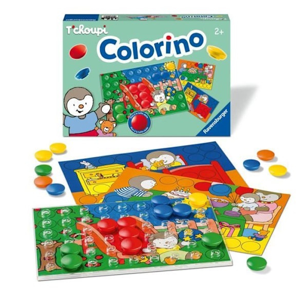Colorino T'CHOUPI Pedagogiskt spel, Lära sig färger - Kreativa aktiviteter för barn - Ravensburger - Från 2 år Flerfärgad