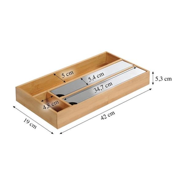 Matpappershållare - Beige - L 42 x B 19 x H 5,4 cm beige