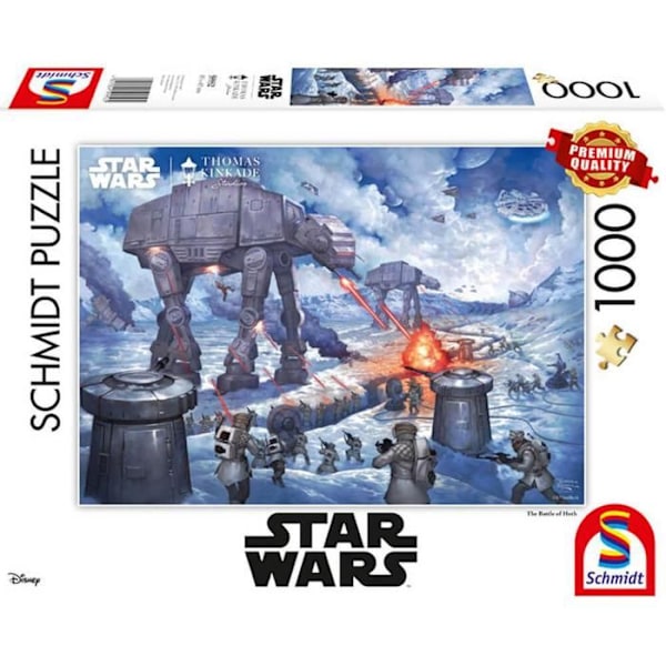 Pussel 1000 bitar: Star Wars: Thomas Kinkade: Slaget om Hoth Flerfärgad