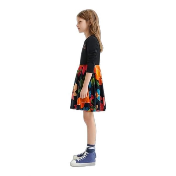 Girl's Desigual Carmen klänning - svart/flerfärgad - 3/4 år Svart/flerfärgad 5-6 år gammal