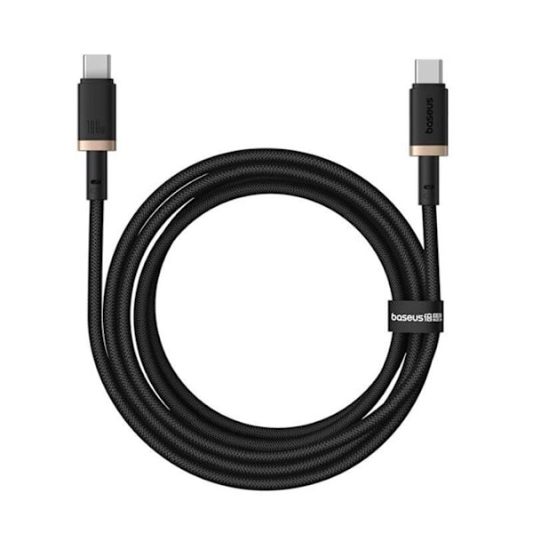 Data kabel USB-C till USB-C, 100W, 2m - Baseus Dura (P10377803U01-02) - Guld / Svart