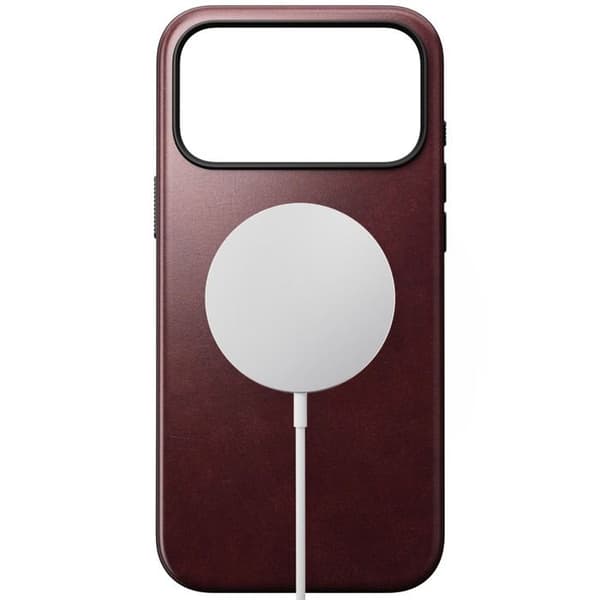 Läderfodral - NOMAD - Modern - iPhone 17 Pro - Bordeaux Horween - MagSafe-skydd Bordeaux