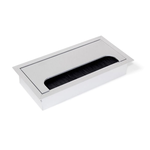 Kabelgenomföringar till Quadrum bord - EMUCA - Rektangulär - Aluminium - Matt anodiserad Matt eloxerad